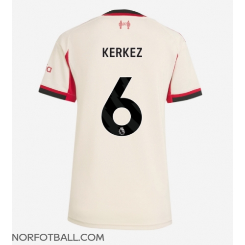 Billige Fotballdrakt Liverpool Milos Kerkez #6 Replika Bortedrakt Dame 2025-26 Kortermet Billige Fotballdrakt Liverpool Milos Kerkez #6 Replika Bortedrakt Dame 2025-26 Kortermet